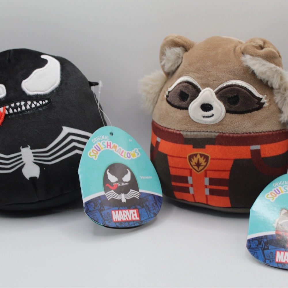 Squishmallows Marvel Black and Brown Plush Duo